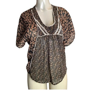 Xhilaration Animal Print Crop Top Size Small (Preowned)